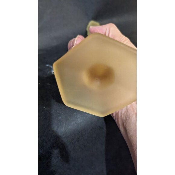 Vintage Westmoreland Yellow Mist with Daisy Decal Swung  vase - Picture 9 of 10